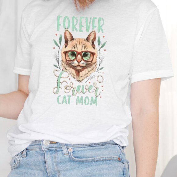 Forever Cat Mom T-Shirt, Cat Mom Vibes Shirt, Gift for Mother's Day - Picture 3 of 5